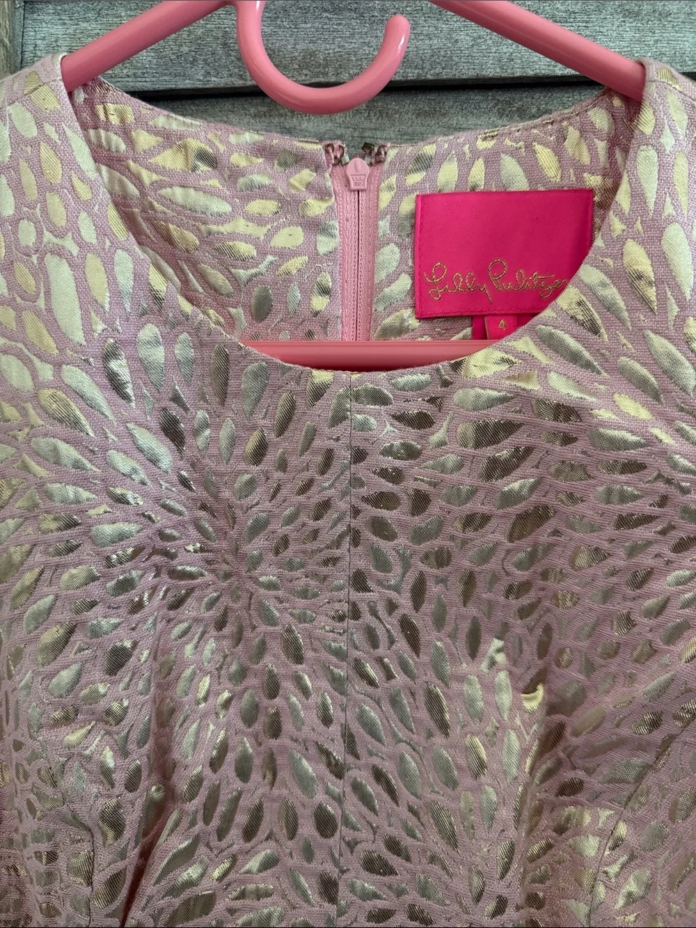 Lilly Pulitzer Abree Dress Prosecco Pink Lagoon Jacquard - Picture 3 of 10